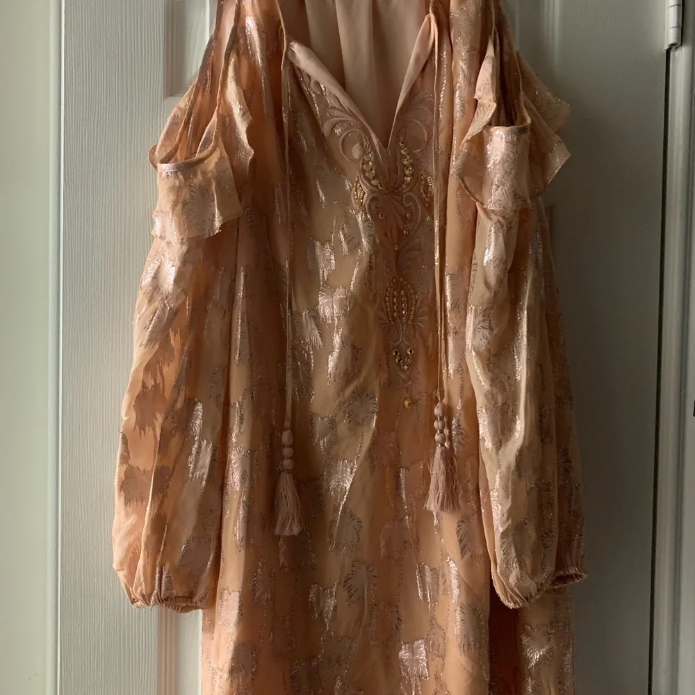 Lilly Pulitzer Marlyse Silk Metallic Palm Tree Clip
Dress Original $298 - Picture 5 of 5